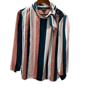 WORTHINGTON stripped long sleeve blouse size XL GUC..